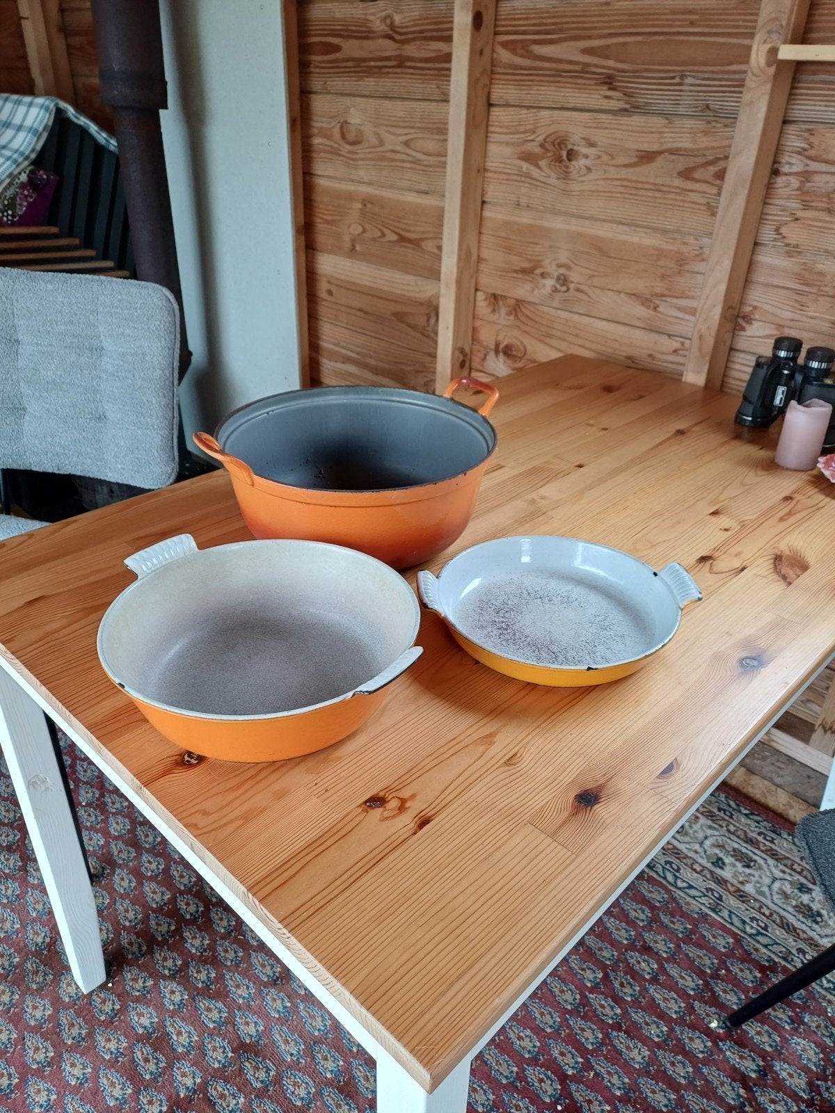 mooie set zware gietijzeren pannen, Ophalen, Gietijzer
