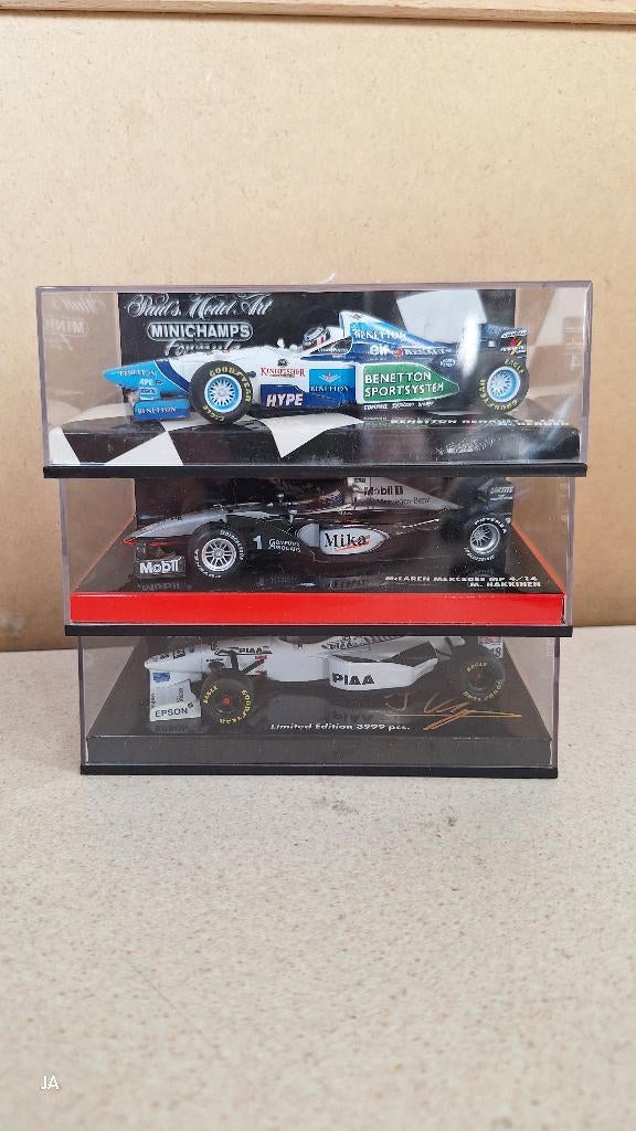 2 x minichamp F1  verstappen  en Berger lim., Ophalen of Verzenden, Zo goed als nieuw, Auto, MiniChamps