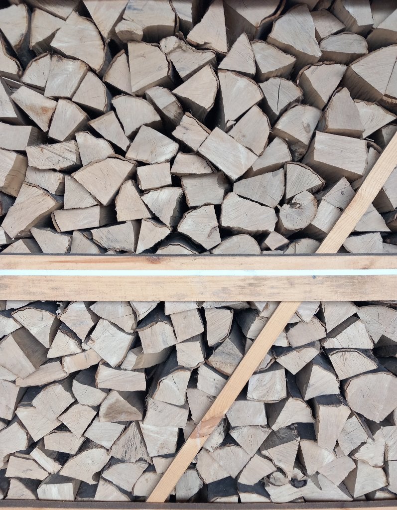 ovengedroogd HAAGBEUK,zeer hard haardhout, in pallet, 25 cm., 6 m³ of meer, Ophalen of Verzenden, Beukenhout, Blokken