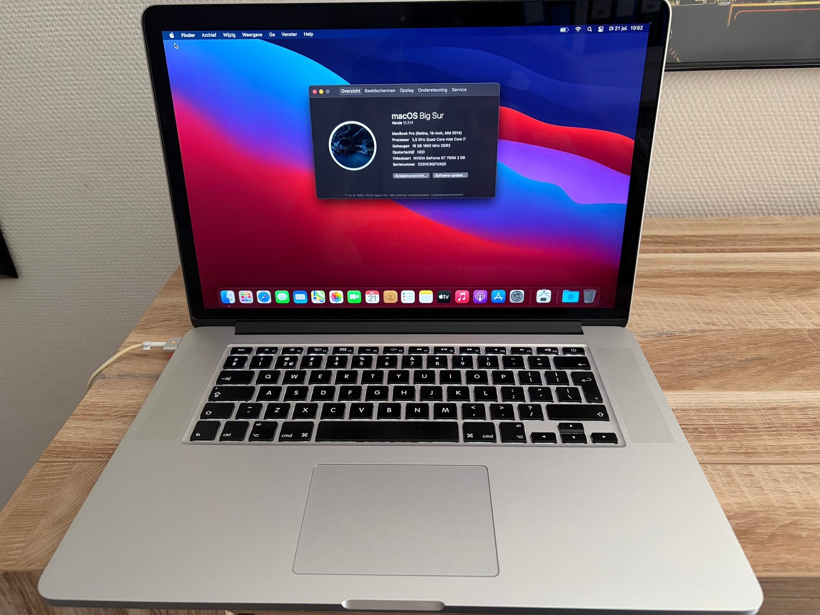 Macbook pro 15 inch i7 16GB 2GB Nvidia mid 2014, Computers en Software, Apple Macbooks, MacBook Pro, Gebruikt, 2 tot 3 Ghz, 512 GB