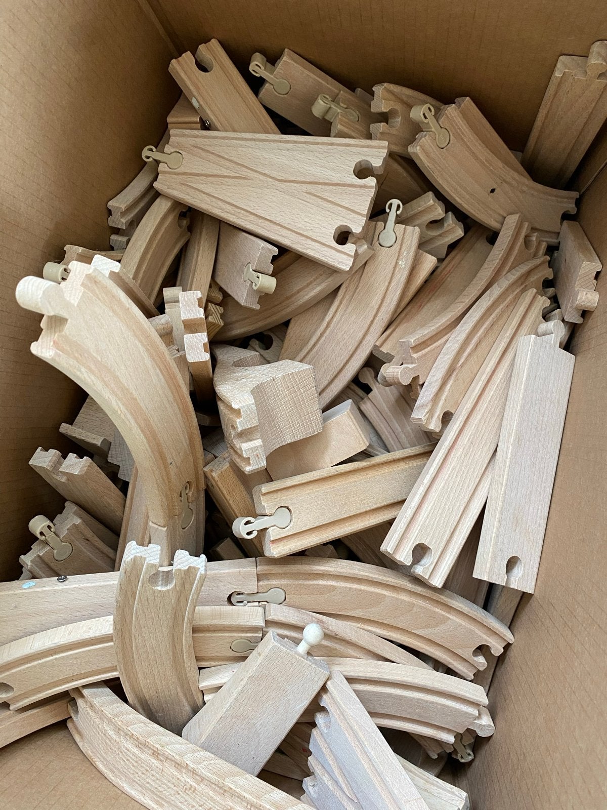 Grote houten treinbaan set met veel extra's, Ophalen, Gebruikt, Overige typen