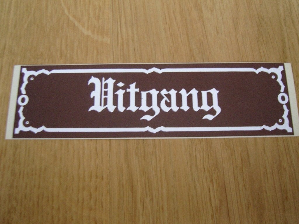 sticker deursticker UITGANG *, Ophalen, Zo goed als nieuw