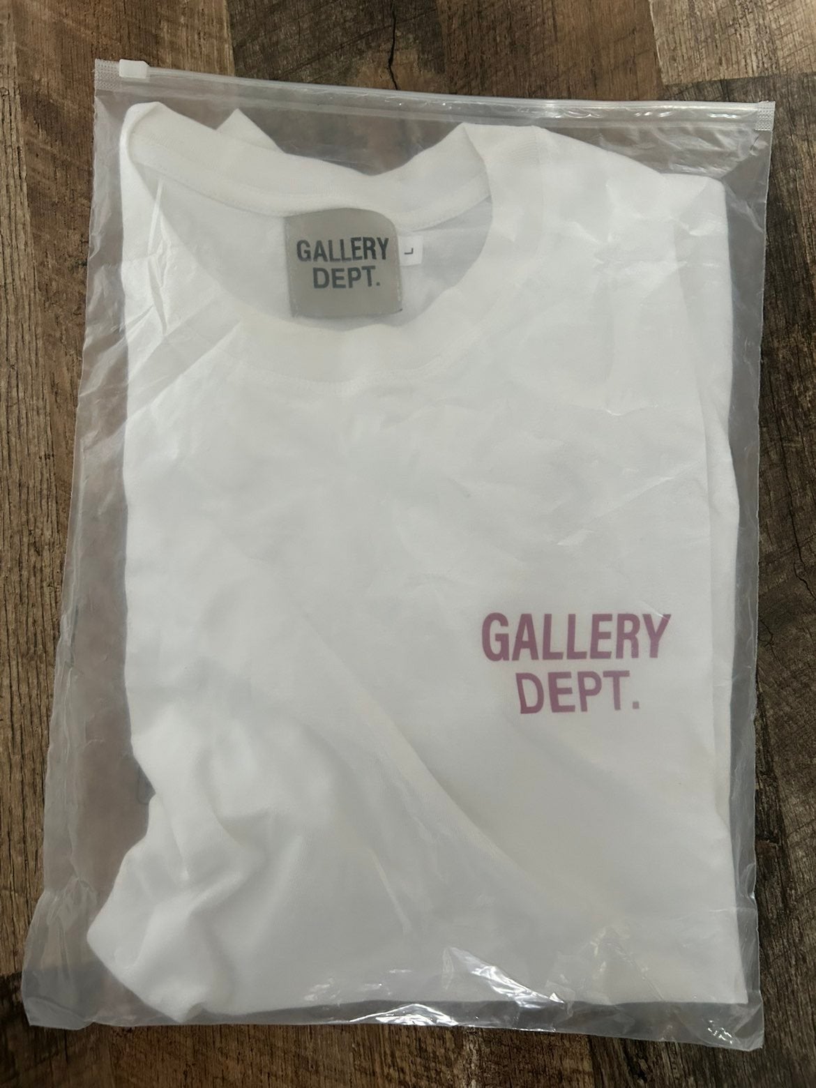Gallery Dept. T-shirt Wit Roze Maat L, Kleding | Heren, Maat 52/54 (L), Wit, Nieuw, Ophalen of Verzenden