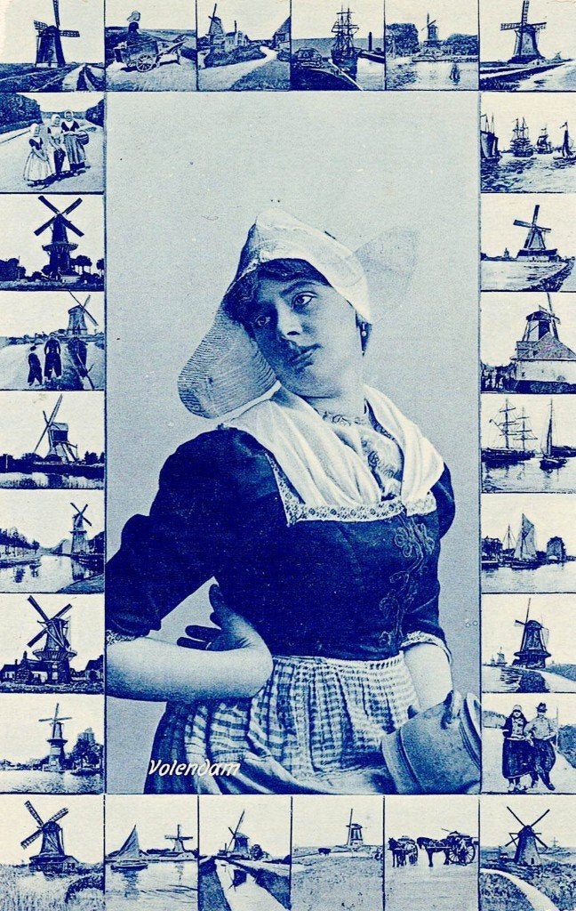 Scheveningen, tegeltjeskaarten, Verzenden, Voor 1920, Gelopen, Zuid-Holland
