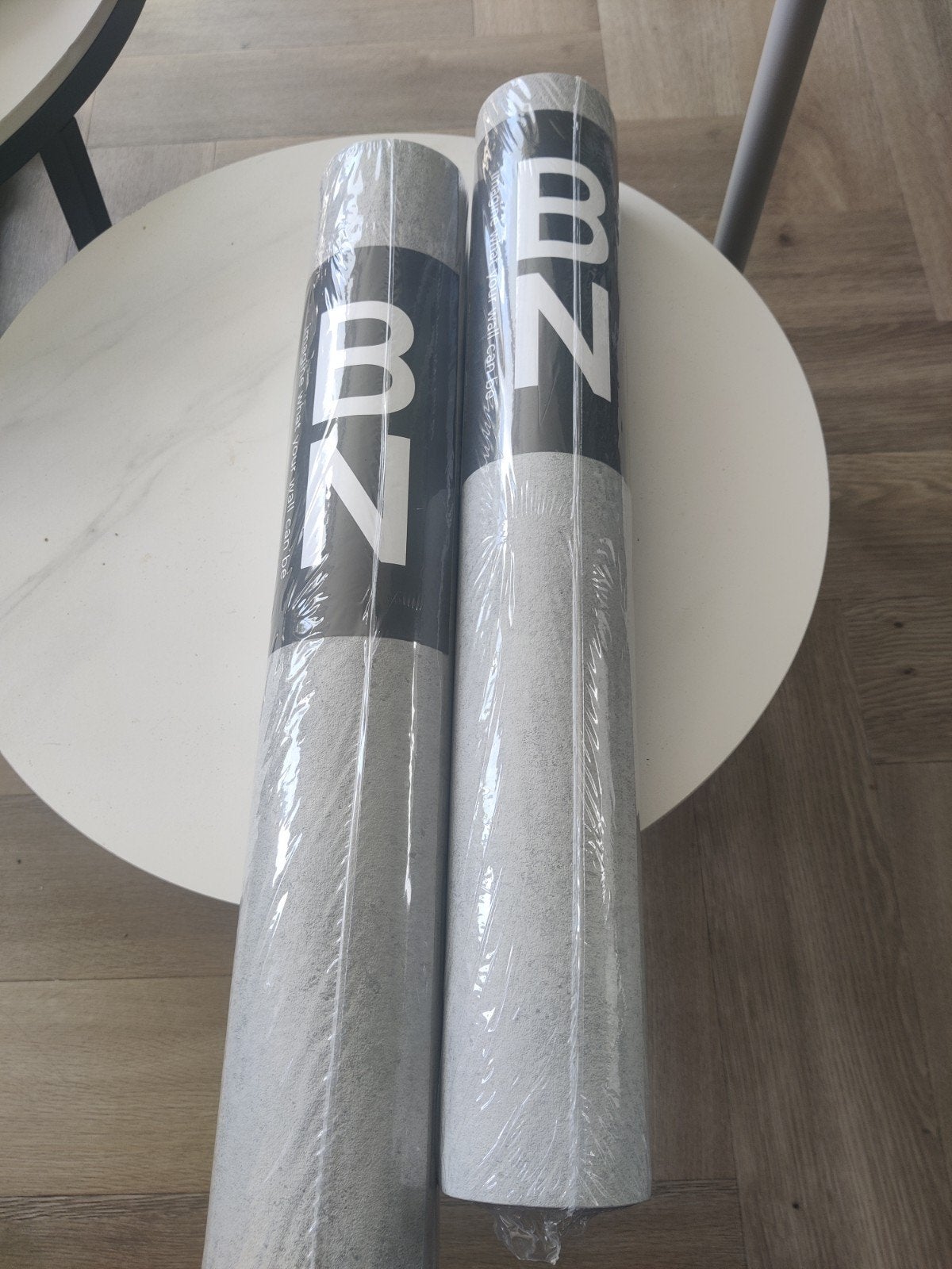 Vliesbehang Grijs (2 rollen), Ophalen, Grijs, BN