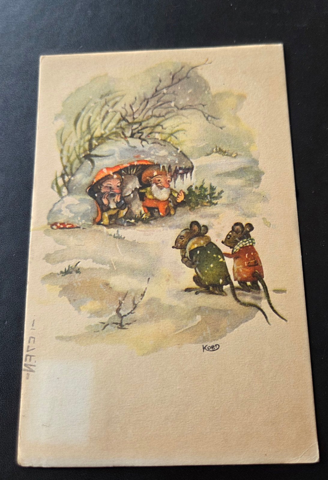 Kabouters en Muizen in de Sneeuw - Koen, Verzenden, 1940 tot 1960, Gelopen, Kinderen