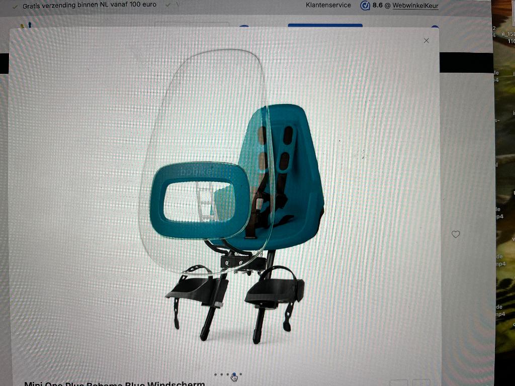 Bobike voorzitje met windscherm, Fietsen en Brommers, Fietsaccessoires | Fietsstoeltjes, Ophalen, Voetsteuntjes, Bobbike, Zo goed als nieuw