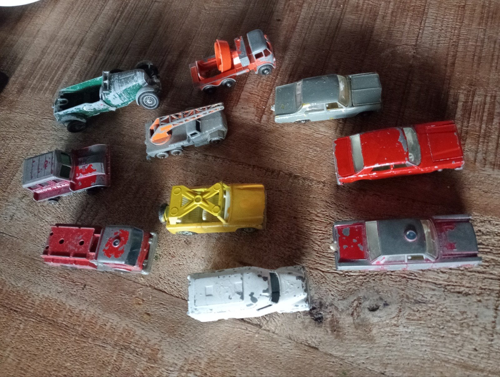 10x lesney matchbox modellen, Ophalen of Verzenden, Gebruikt, Auto