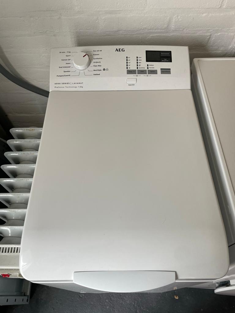 AEG wasmachine bovenlader in goede staat, Witgoed en Apparatuur, Wasmachines, Ophalen, 1200 tot 1600 toeren, Gebruikt, 4 tot 6 kg