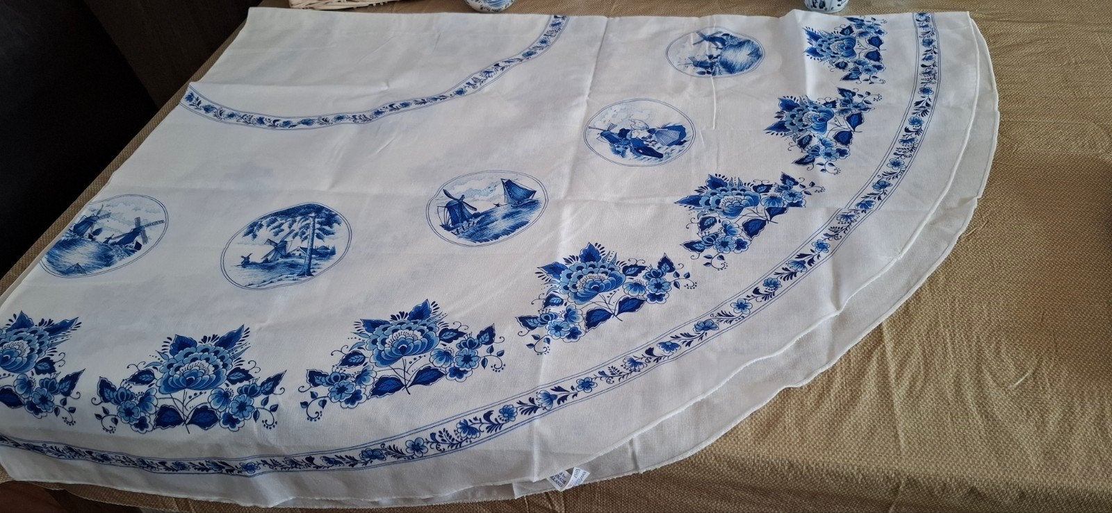 Delftsblauw serviesgoed en textiel - Diverse items, Gebruikt, Overige merken, Delftsblauw, Porselein