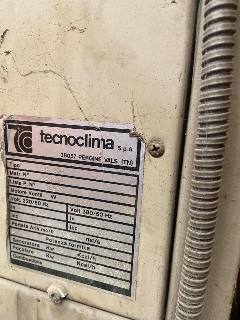 Tecnoclima TC 200 Halverwarming op stookolie met tank, Ophalen of Verzenden