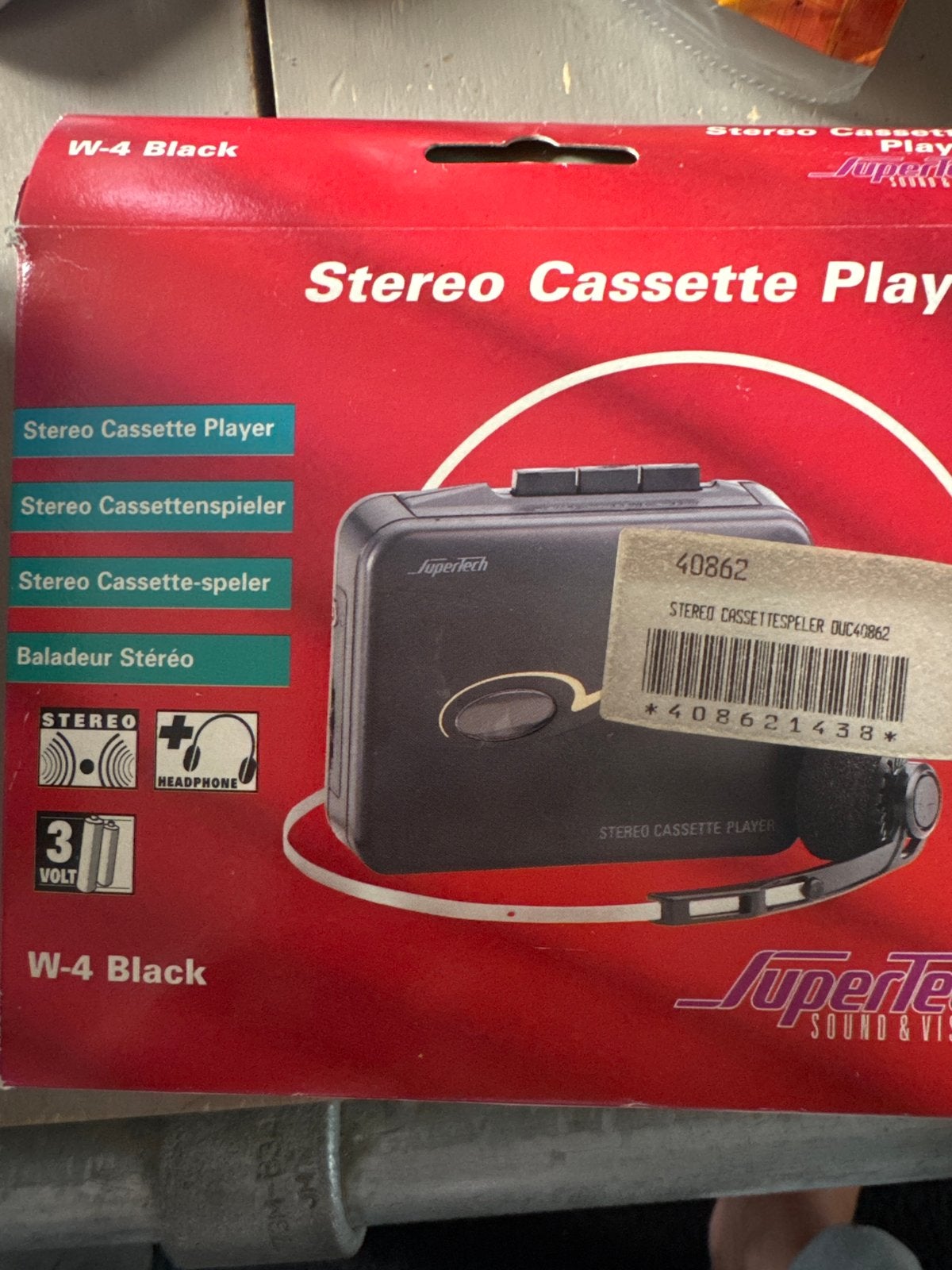 Walkman W-4 Black met koptelefoon, Audio, Tv en Foto, Ophalen of Verzenden, Walkman
