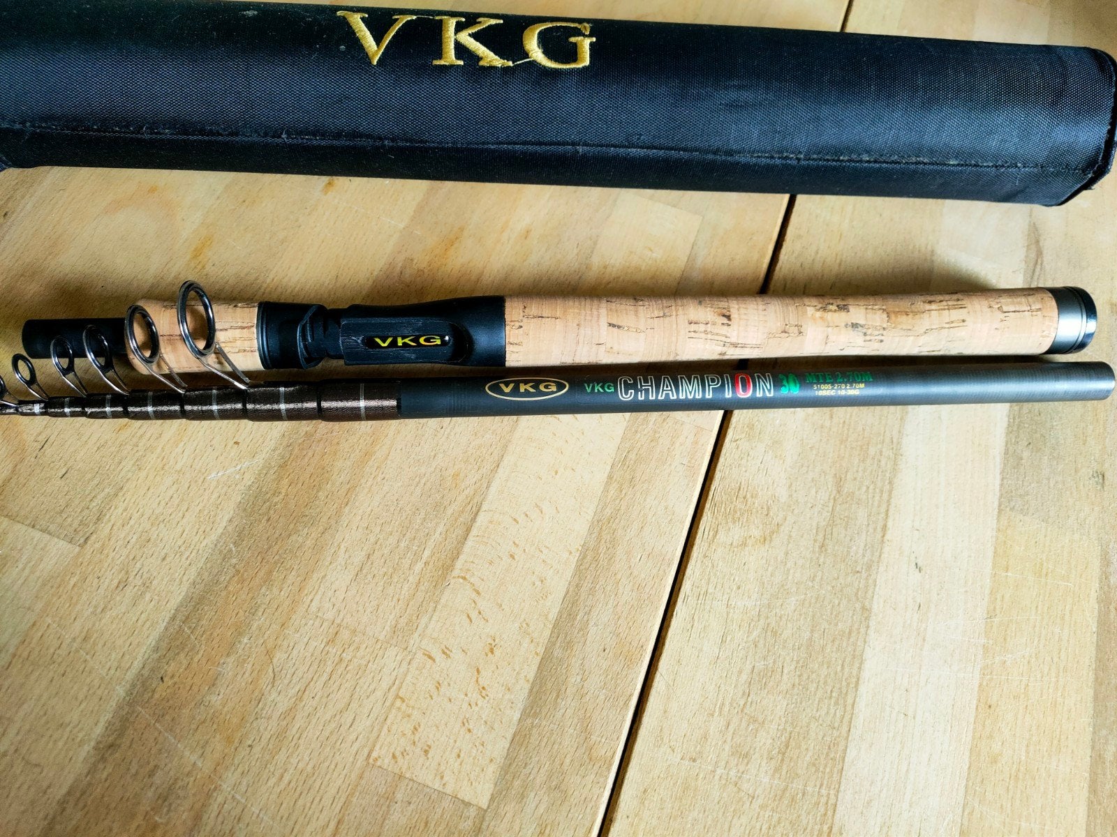 VKG Champion 30 Telescoophengel met originele koker - NIEUW, Ophalen of Verzenden, Nieuw, Werphengel