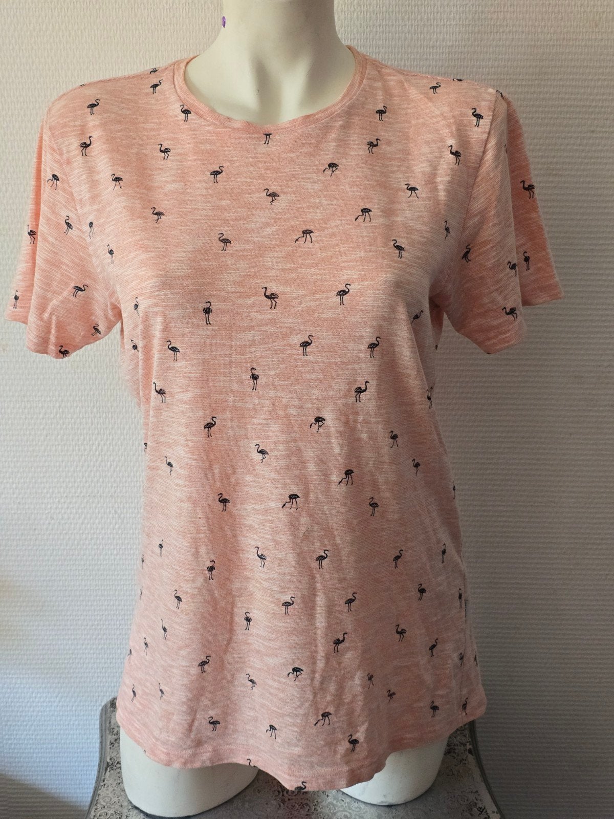 Lost Minds T-shirt met flamingo print - Maat S, Kleding | Heren, T-shirts, Lost Minds, Ophalen of Verzenden, Roze, Gedragen