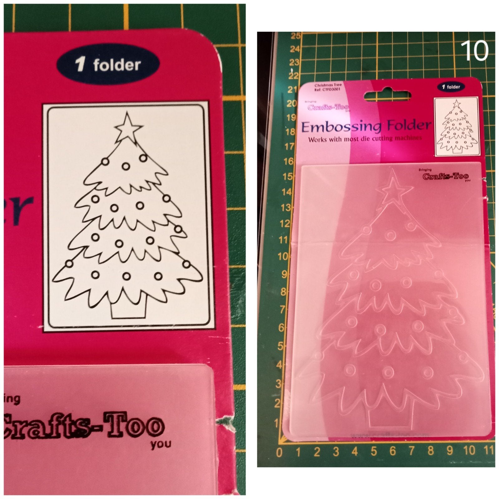 Crafts-too embossing folder kerstboom., Ophalen of Verzenden, Zo goed als nieuw, Overige thema's, Overige typen