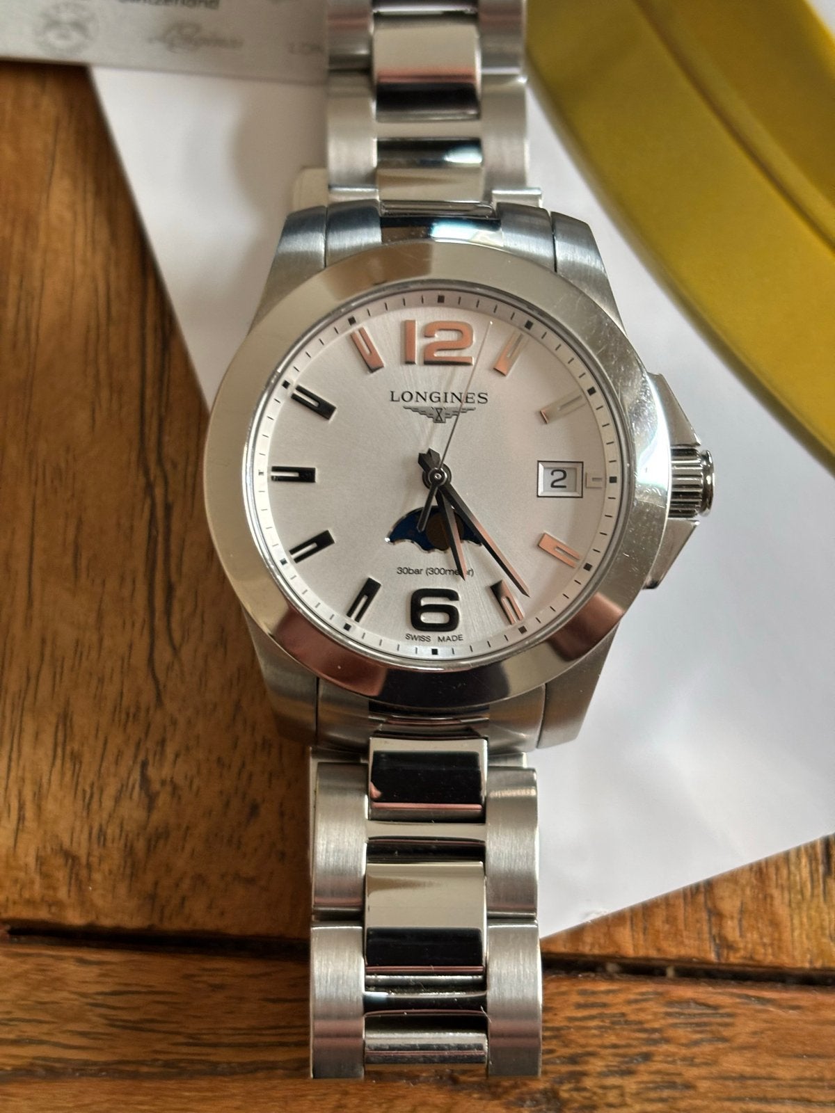 Longines Conquest L3.381.4 dameshorloge - Zo goed als nieuw, Staal, Staal, Polshorloge, Zo goed als nieuw