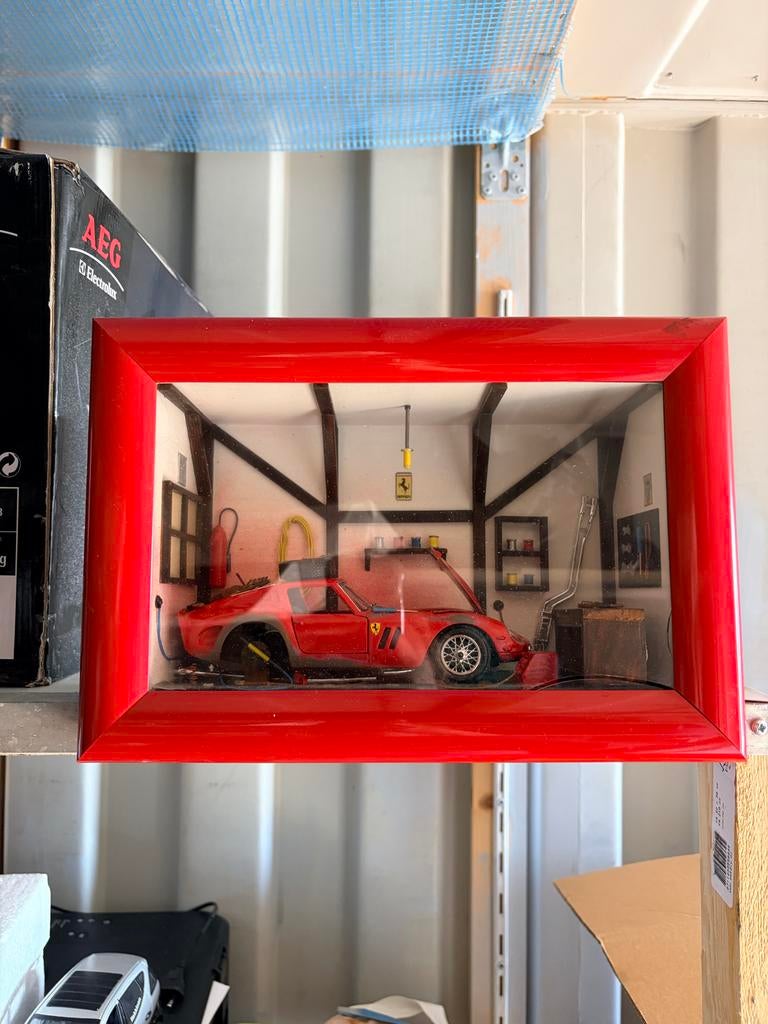 Ferrari 250 GTO Diorama - Garage Scène, Overige merken, Auto, 1:32 tot 1:50, Ophalen of Verzenden