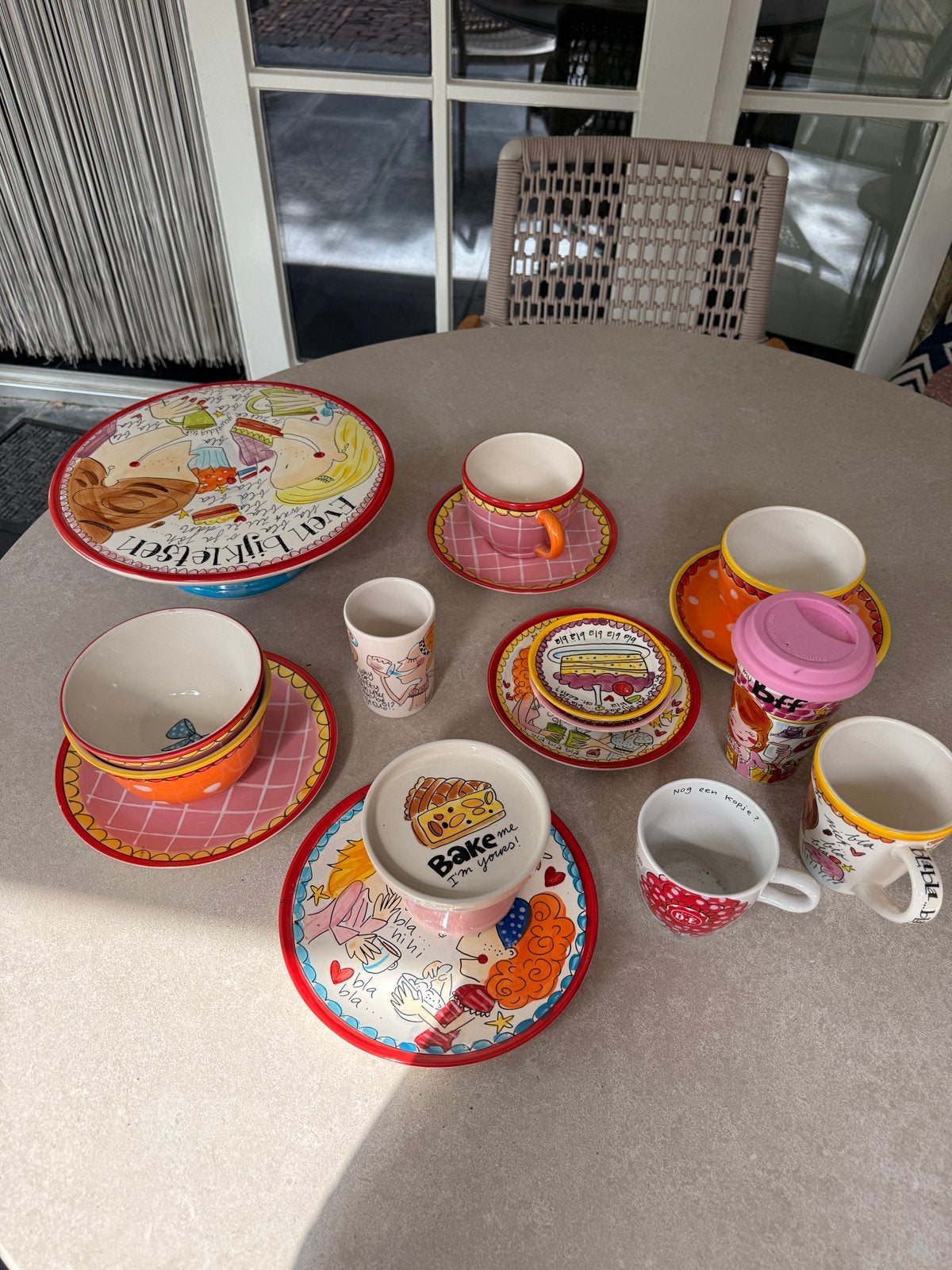 Blond Amsterdam samengesteld servies, Gebruikt, Ophalen of Verzenden, Modern, Aardewerk