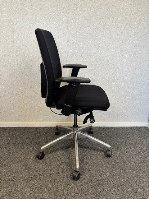 Bureaustoelen Timlip 1B-S, smalle armleggers , stof zwart