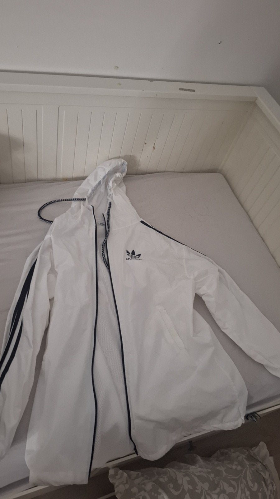 Adidas jasje (maat L), Ophalen, Adidas, Wit, Maat 42/44 (L)