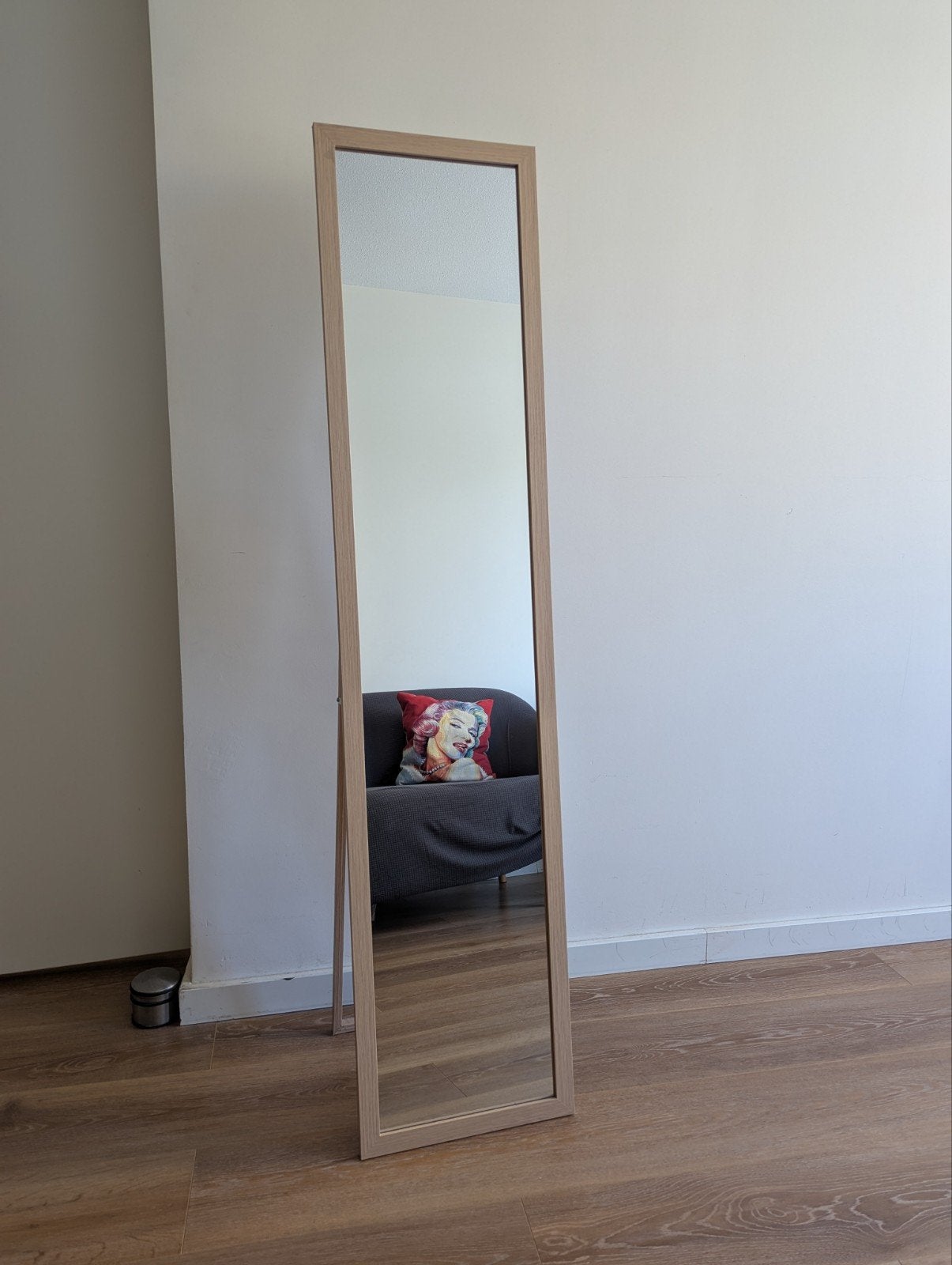 Passpiegel staand - bruin - 155x35x51 cm - Xenos, Minder dan 50 cm, Ophalen of Verzenden, Zo goed als nieuw, 150 tot 200 cm