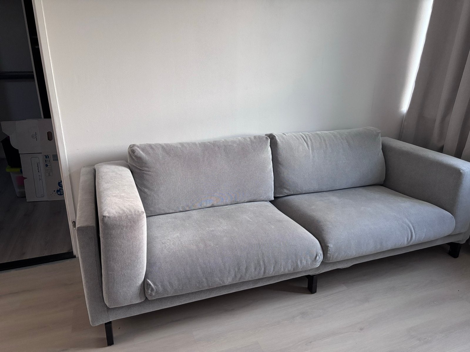 IKEA Nockeby bank - Comfortabele 3-zitsbank, Ophalen, 250 tot 300 cm, Gebruikt, Stoffe comfortabele bank