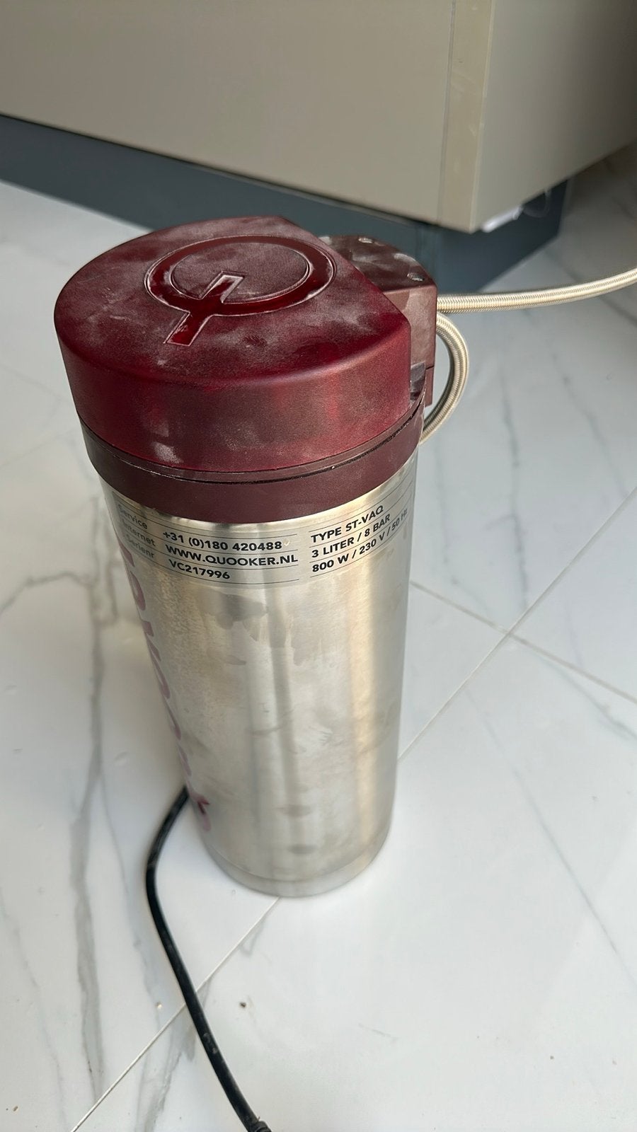 Quooker boiler 3 liter - Type ST-VAQ, Huis en Inrichting, Keuken | Keukenbenodigdheden, Zilver, Ophalen of Verzenden, Metaal, Overige merken