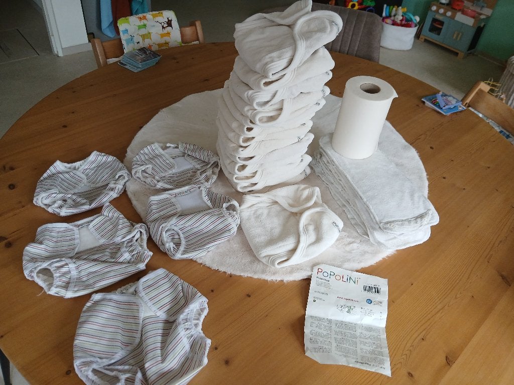 Popolini one size luierpakket - 16 luiers en 5 overbroekjes, Kinderen en Baby's, Badjes en Verzorging, Ophalen of Verzenden, Gebruikt