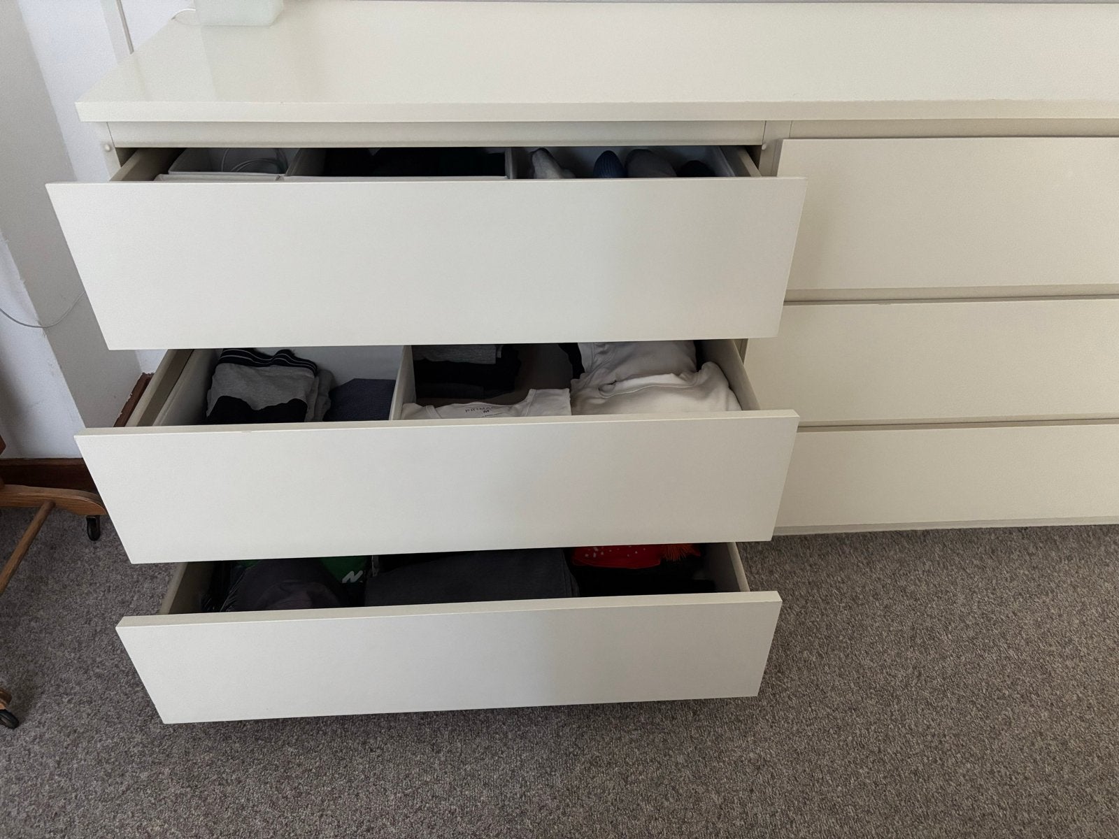 IKEA ladekast met 6 laden - Wit, Huis en Inrichting, Kasten | Ladekasten, Ophalen, Gebruikt, 5 laden of meer, 150 tot 200 cm