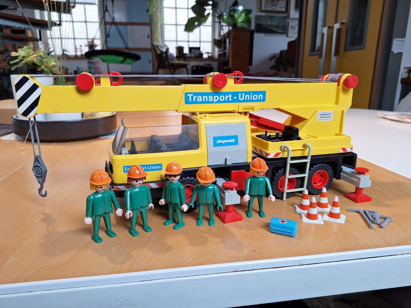 Vintage Playmobil Mobiele kraan - 3527, Gebruikt, Complete set, Voertuig, Ophalen of Verzenden