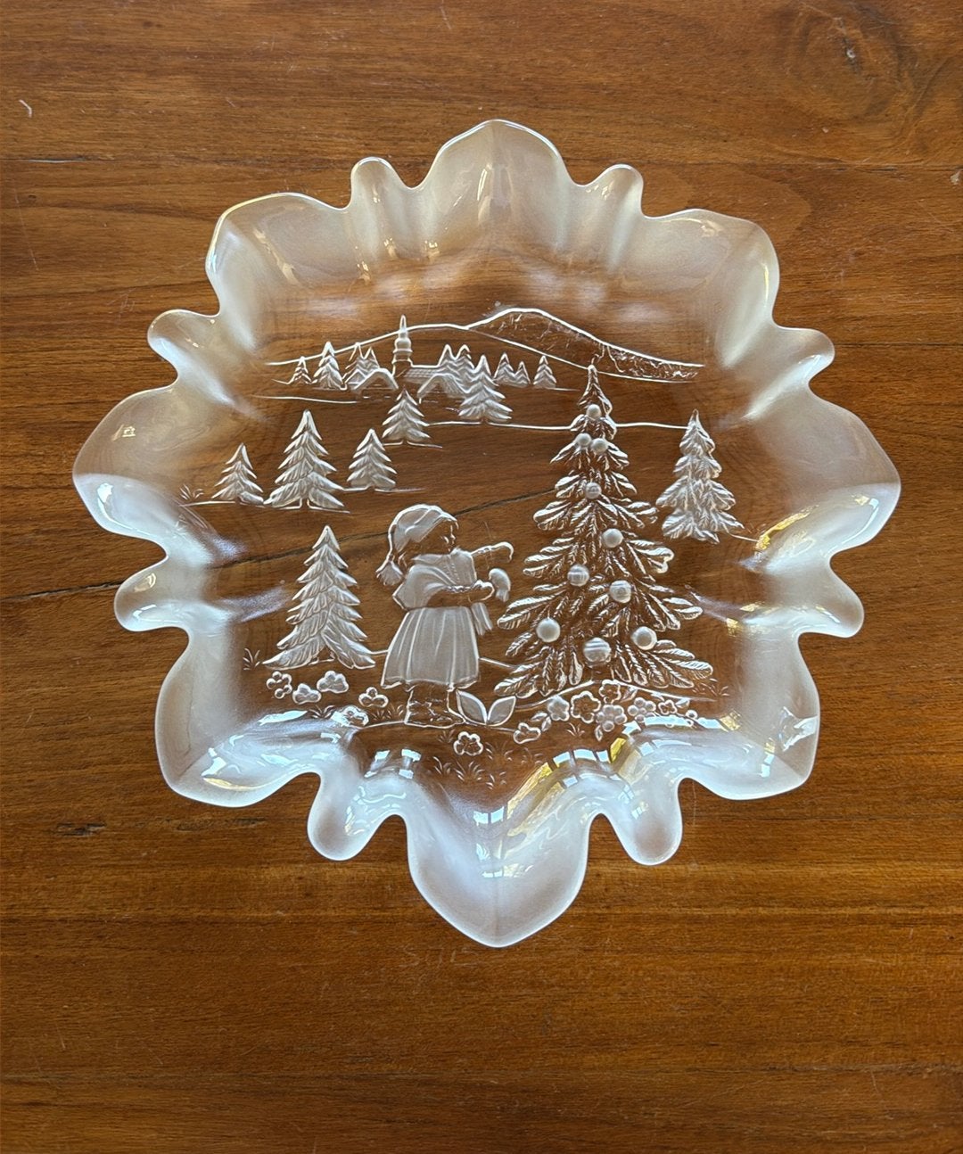 Walther Glas kerstschaal, Ophalen of Verzenden, Zo goed als nieuw