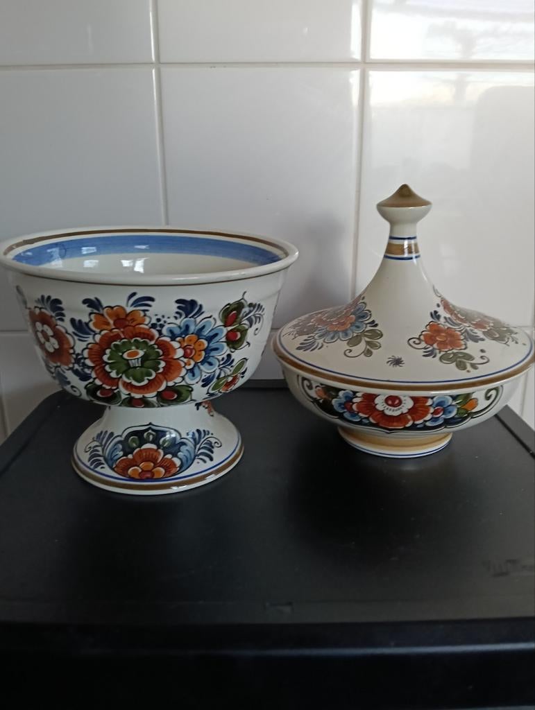Flora keramiek delft set., Antiek en Kunst, Ophalen of Verzenden