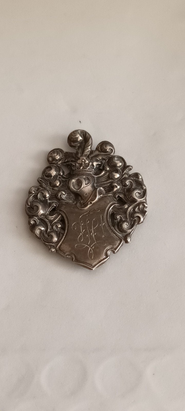 Antieke Zilveren Medaille/Plaquette met Inscriptie, Ophalen of Verzenden