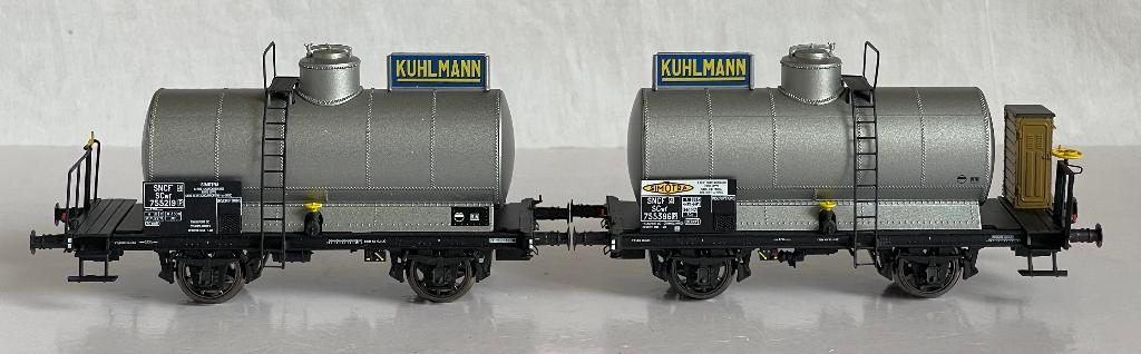 LS-Models 30433: 2 tankwagons Typ OCEM "KUHLMANN"  SNCF, Overige merken, Gelijkstroom, Wagon, Ophalen of Verzenden