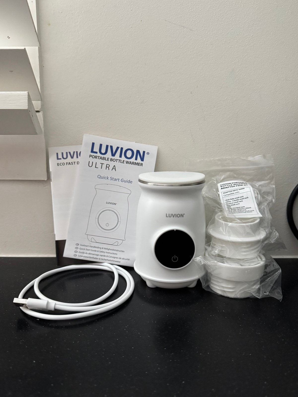 De LUVION Portable Bottle Warmer Ultra flessenwarmer, Flessen- of potjesverwarmer, Verzenden, Luvion, Zo goed als nieuw