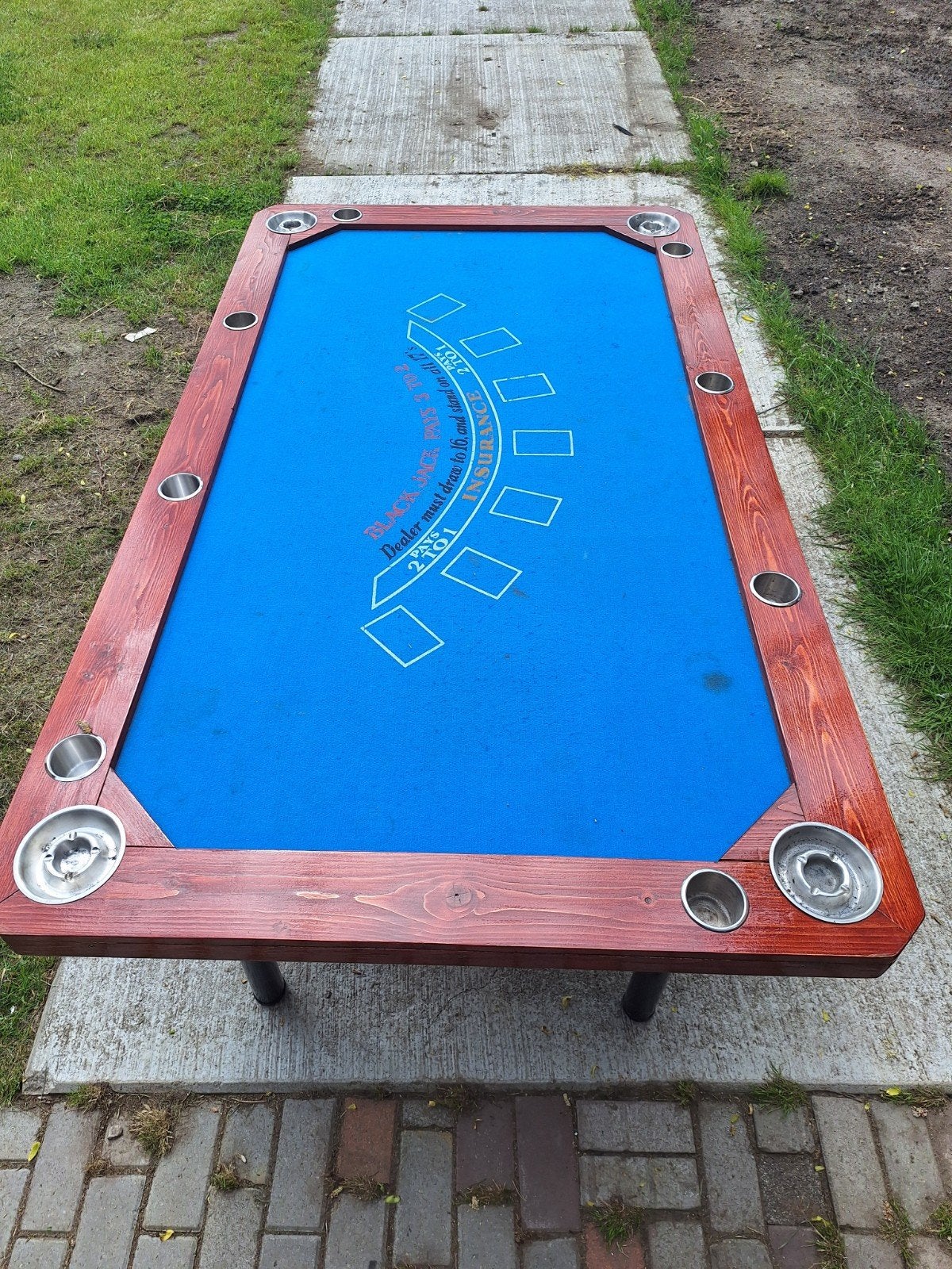 Poker/blackjack tafel voor 8 personen met verstelbare poten, Vijf spelers of meer, Ophalen, Gebruikt