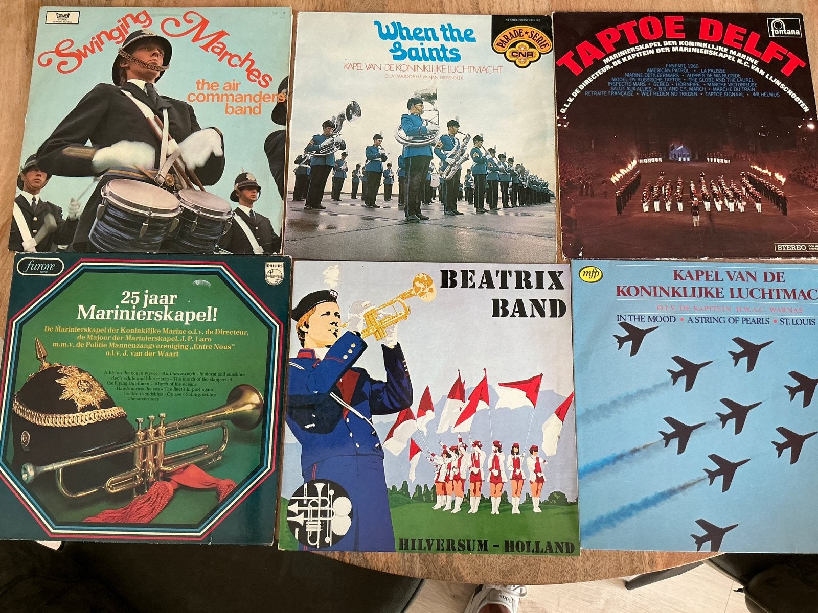 Diverse militaire en fanfare vinyl LP's - 10 stuks, Ophalen of Verzenden, Gebruikt, 12 inch, LP