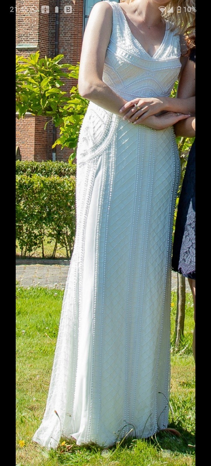 Great Gatsby-stijl vintage trouwjurk met kraalwerk, Kleding | Dames, Ophalen, Zo goed als nieuw, Trouwjurk