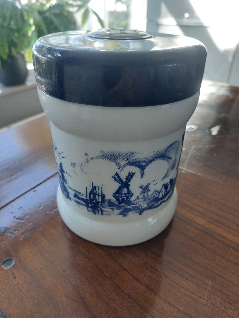 Opaline voorraadpot 1950 van N.V. Willem II Sigarenfabriek, Verzamelen, Ophalen of Verzenden, Zo goed als nieuw, Overige typen