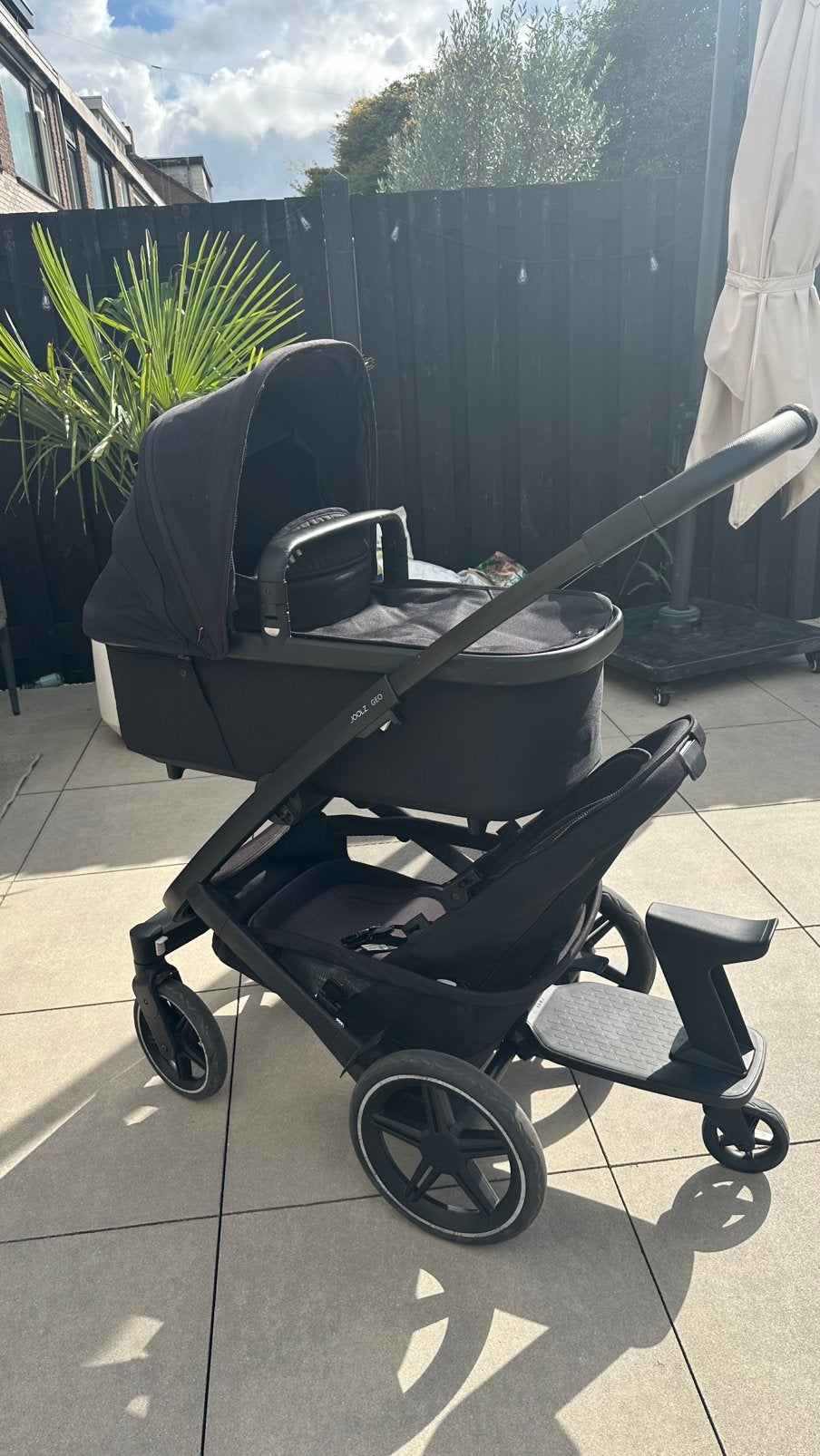 Joolz Geo³ kinderwagen – zwart – complete set, Gebruikt, Duowagen, Combiwagen, Ophalen