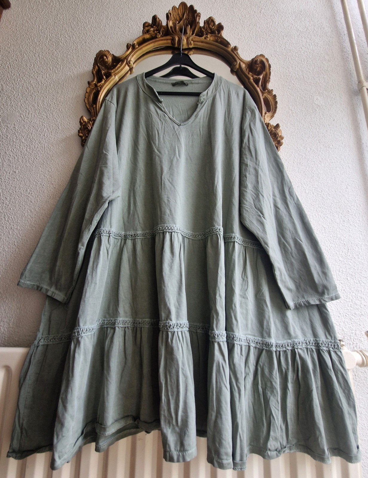 Moonshine fashion kaki wax super wijde a lijn tuniek, Blouse of Tuniek, Ophalen of Verzenden, Zo goed als nieuw, Moonshine fashion