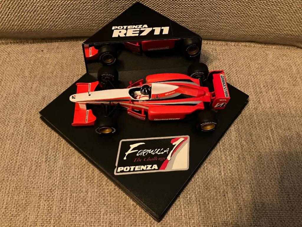 ✅ 1:43 Formula 1 Test Car Damon Hill Ligier Potenza RE711, Verzamelen, Ophalen of Verzenden, Zo goed als nieuw, Formule 1