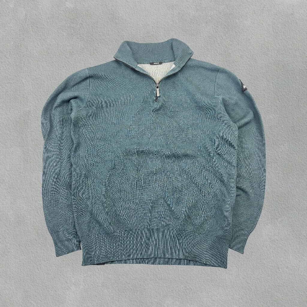 (1317) Navy Denham Half Zip - Heren M - Zeer Goed, Ophalen of Verzenden, Zo goed als nieuw, Revaleur, Info@revaleur.com