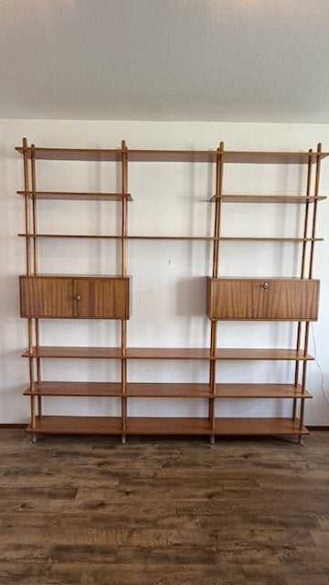 vintage designkast van Gouda den Boer, stokkenenkast, Ophalen, Met plank(en), Gebruikt, 200 cm of meer