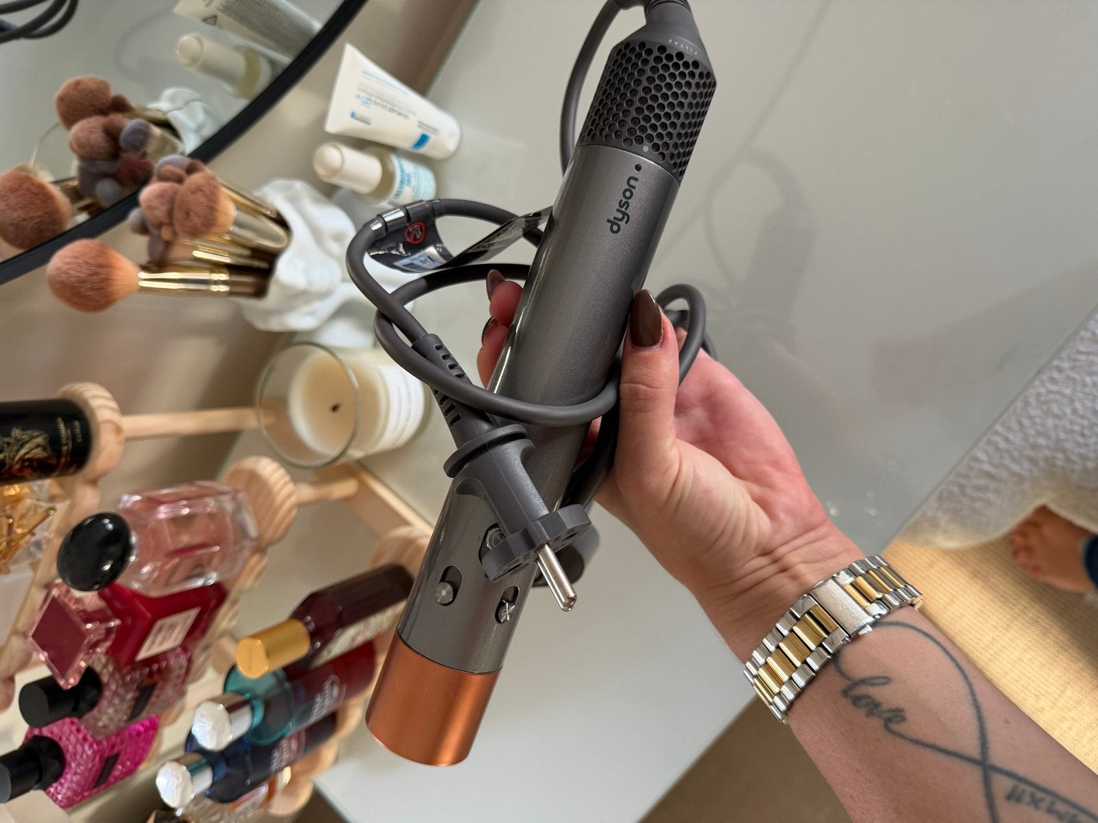 Dyson Airwrap Complete Styler met accessoires en doos, Ophalen of Verzenden, Zo goed als nieuw, Haarverzorging