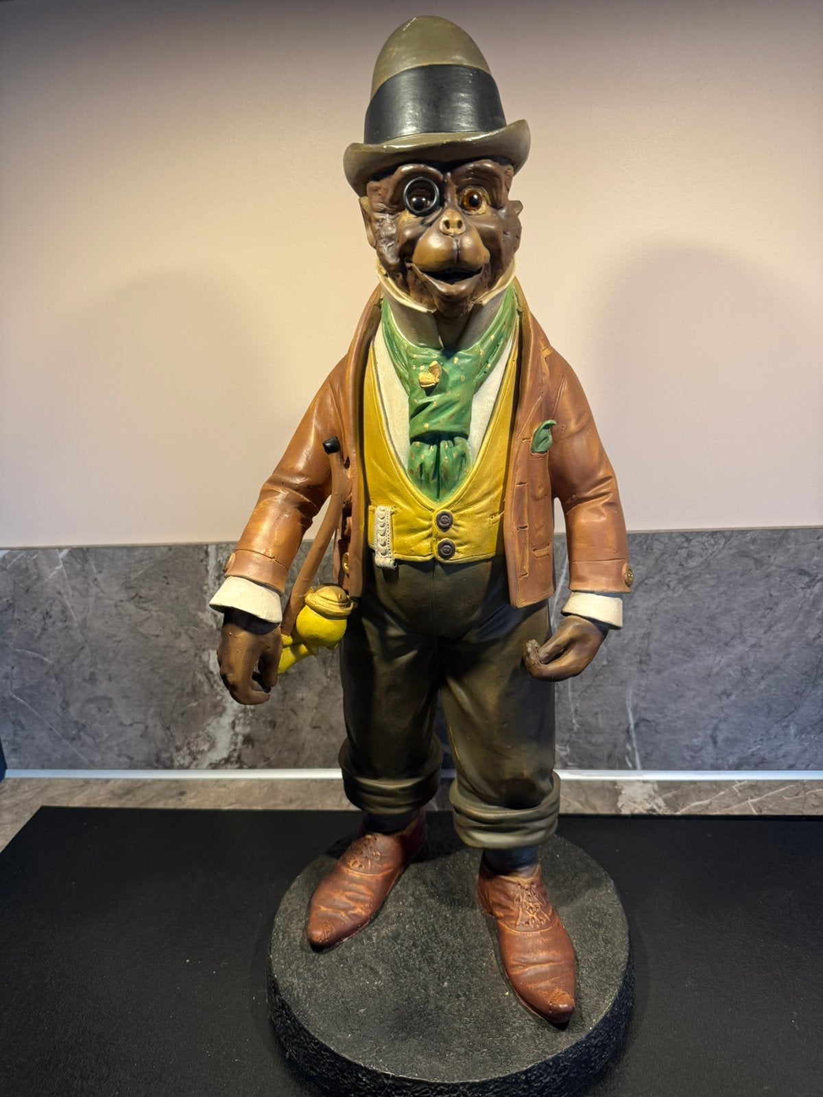 Prachtig Groot Apenbeeld 'Dandy Gent' (60 cm) – Steampunk, Ophalen of Verzenden