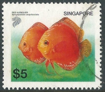SINGAPORE 2002 $5 Vissen, Michel: 1180, Gestempeld., Verzenden, Gestempeld, Dier of Natuur