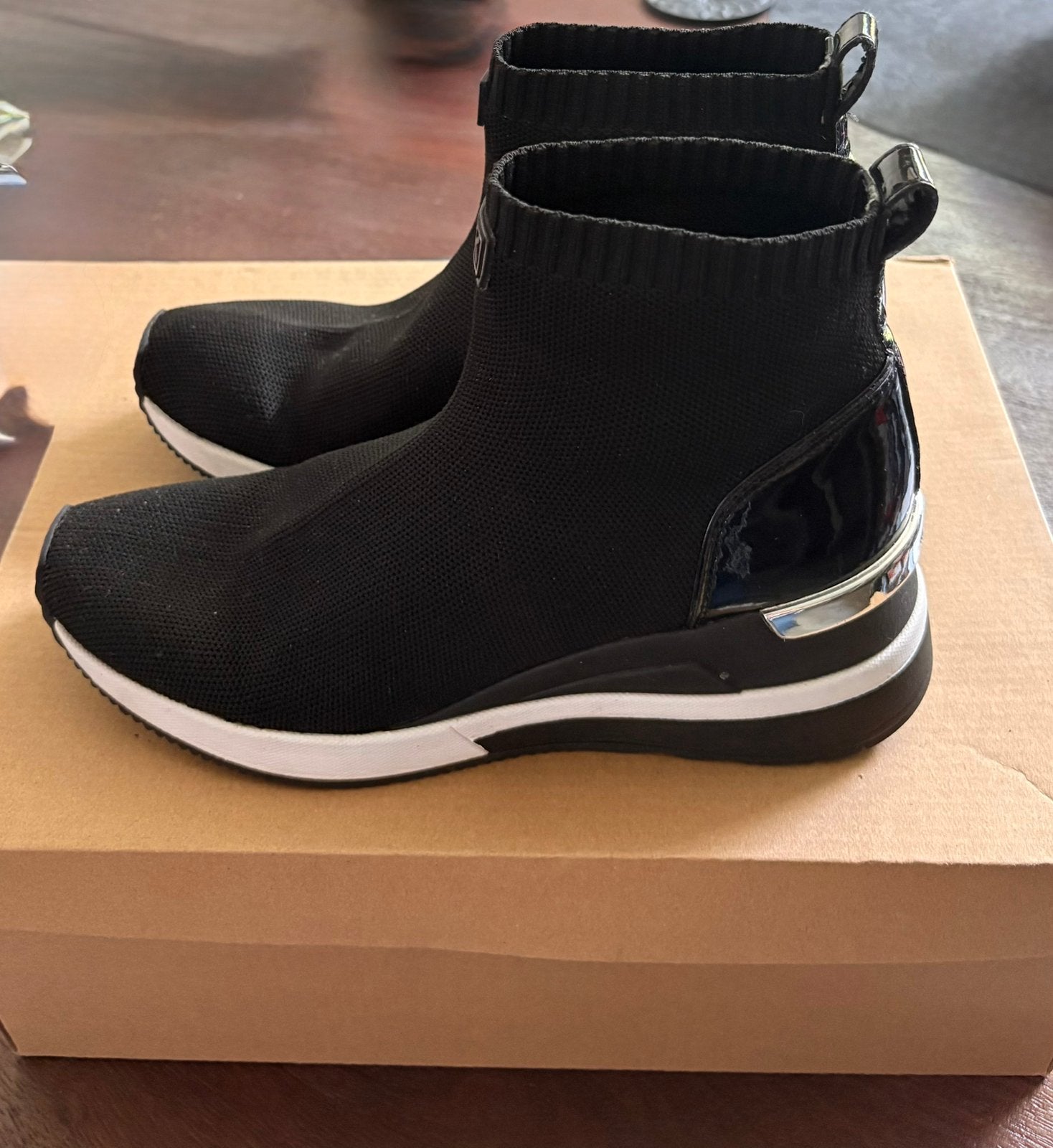 Hoge sneakers Michael Kors maat 36,5, Ophalen of Verzenden, Zo goed als nieuw, Zwart, Sneakers of Gympen