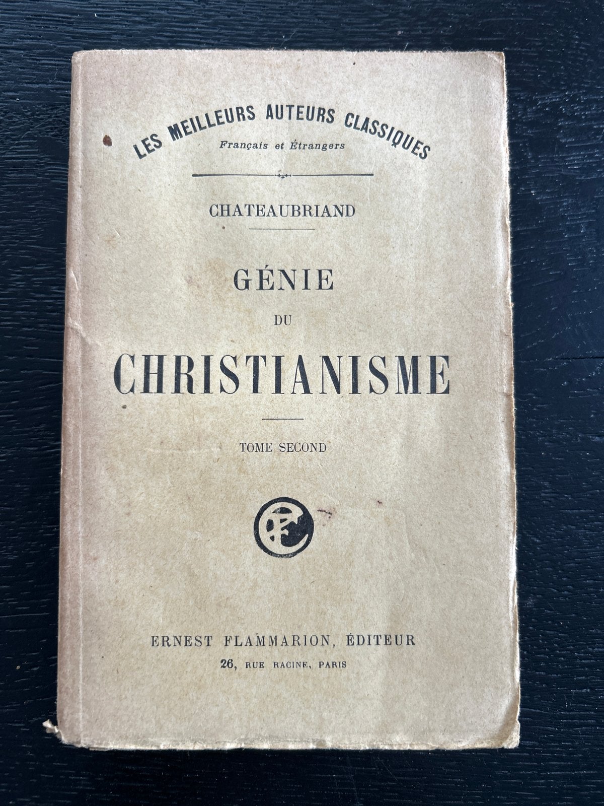 Chateaubriand - Génie du Christianisme (Tome Second), Ophalen of Verzenden, Gelezen, Spiritualiteit algemeen, Achtergrond en Informatie