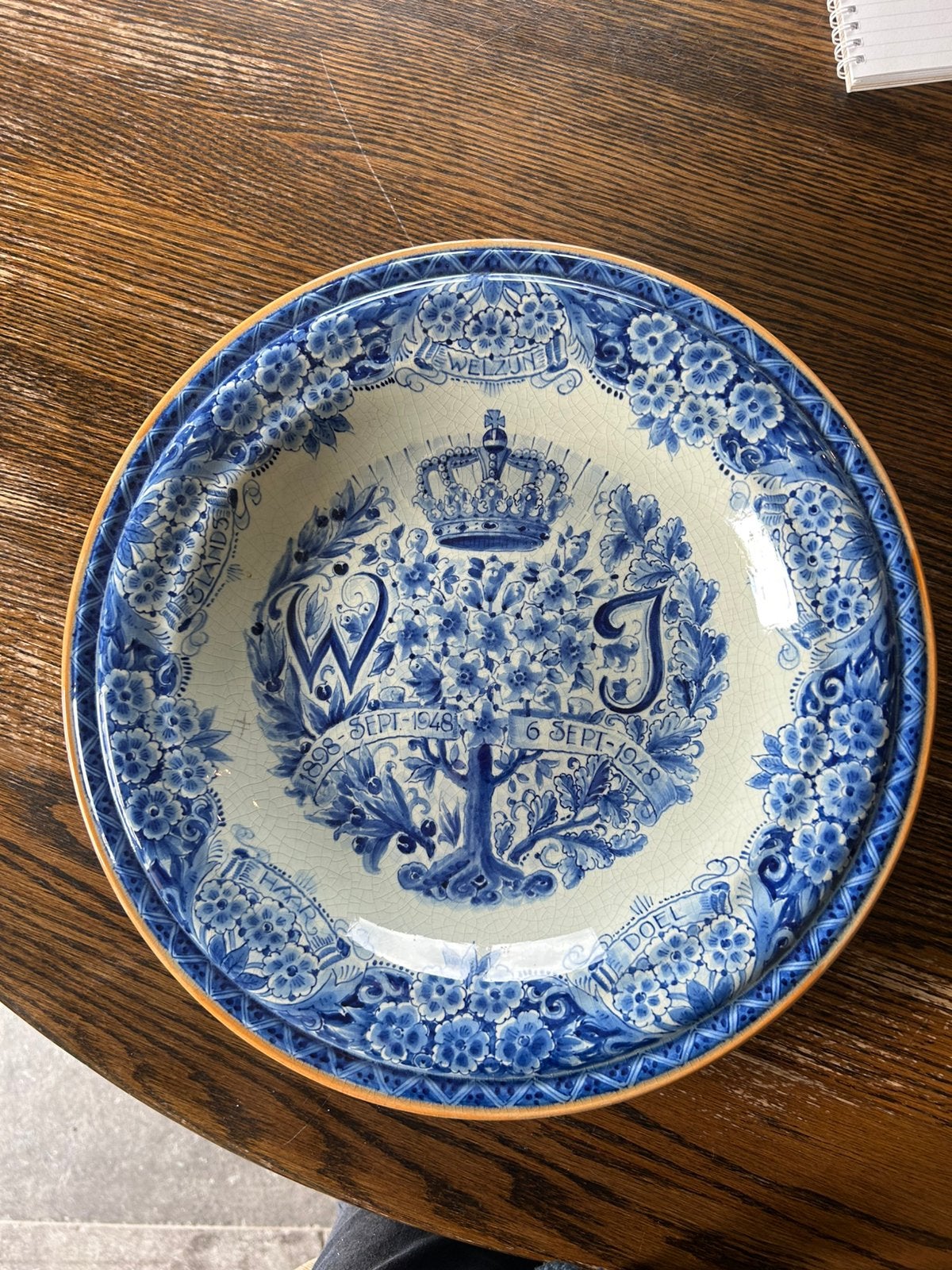 Schotel PORCELEYNE FLES, 50 jarig regerings jubileum, Verzamelen, Koninklijk Huis en Royalty, Ophalen of Verzenden, Zo goed als nieuw